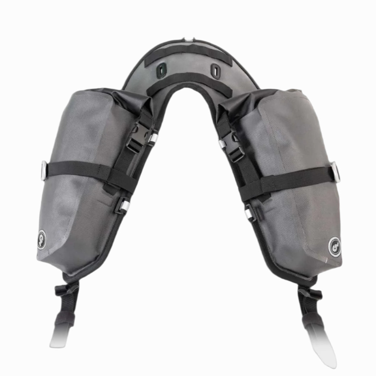 Giant loop grey mojavi saddlebag from the front